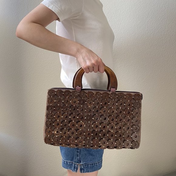 Large Handmade Coconut Shell Hand Bag - Picture 14 of 14